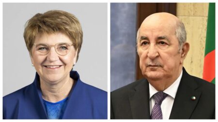 رئيسة الاتحاد السويسري تهنئ رئيس الجمهورية 