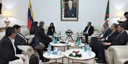 عرقاب يستقبل نائب رئيس جمهورية فنزويلا وزيرة النفط