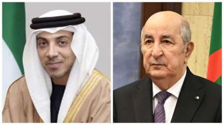 نائب رئيس مجلس الوزراء الإماراتي يهنئ رئيس الجمهورية بمناسبة سبعينية الثورة
