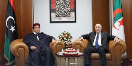رئيس الجمهورية يجري لقاء على انفراد مع رئيس المجلس الرئاسي الليبي