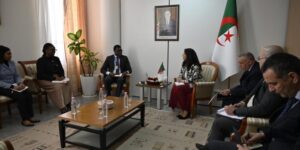 سلمة منصوري تستقبل وفداً من البنك الإفريقي لبحث سبل التعاون المالي والاقتصادي