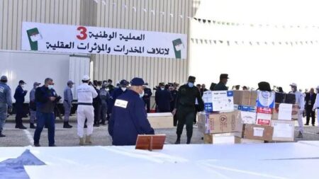 تنظيم عملية وطنية لإتلاف وحرق كمية معتبرة من مخدرات بوادي سلي بولاية الشلف