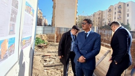 تفقد ورشات الأشغال بالمشاريع التنموية بالحراش