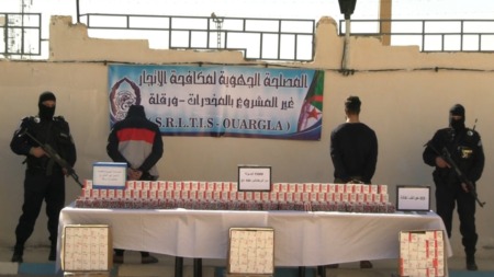 ضبط 75 ألف كبسولة من المؤثرات العقلية وتوقيف شخصين أحدهما مغربي الجنسية بورقلة