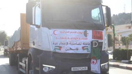 خنشلة.. انطلاق قافلة تضامنية لفائدة سكان قطاع غزة بفلسطين