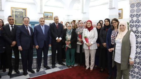وزير العدل يثني على ما تقدمه نساء القطاع من إنجازات لتطوير العدالة ببلادنا