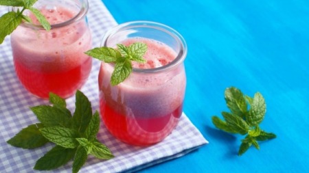 مشروب البطيخ (الدلاع) بالنعناع