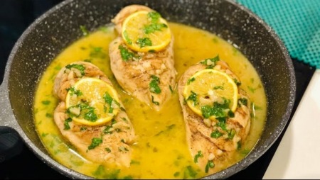 فيلي الدجاج بصوص الليمون