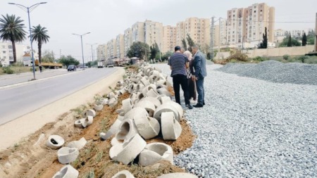 فوزية نعامة  تقف على جودة شبكة الطرقات المنجزة ببومرداس