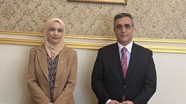 سفير الجزائر بالقاهرة يستقبل الدكتورة بهية زبير الباحثة في المركز الجزائري لترقية التكنولوجيات المتقدمة
