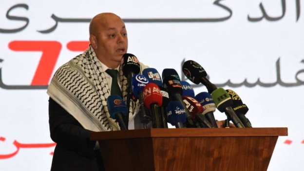 ربيقة: الجزائر تعتبر القضية الفلسطينية نداء حق وعدالة وستظل وفية لها كقضية مركزية