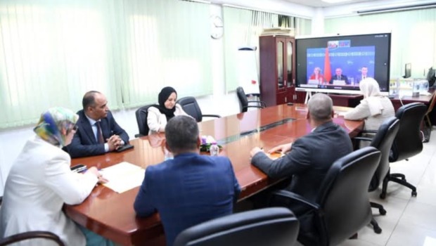 أعضاء مجموعة الصداقة البرلمانية “الجزائر – بيلاروس” مع نظرائهم البيلاروسيين