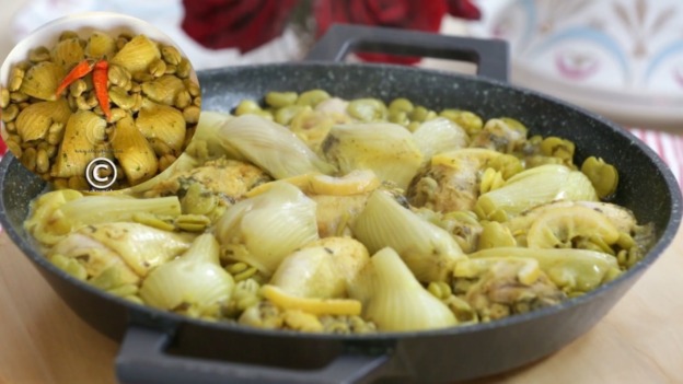طاجين بالفول والبسباس