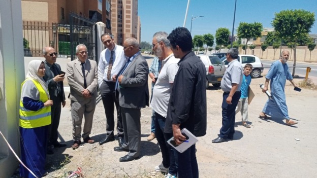 متابعة المقاولين ودفعهم على اتمام اشغالهم في الآجال المحددة بالرويبة 