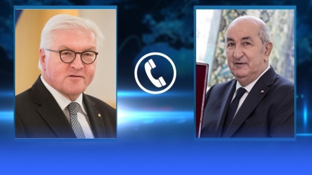 الرئيس تبون ونظيره الألماني يبحثان تطور الأوضاع في غزة