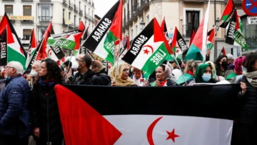 دعما لحق الشعب الصحراوي في تقرير المصير والاستقلال مسيرة حاشدة بمدريد