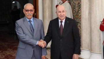 الرئيس الصحراوي يهنئ نظيره الجزائري بمناسبة إطلاق مشروع السكة الحديدية غارا جبيلات