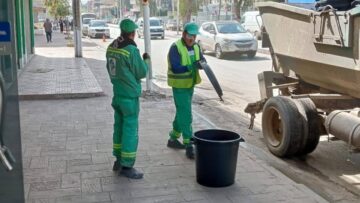 تنصيب حاويات بلاستيكية سعة 100لتر بالكاليتوس
