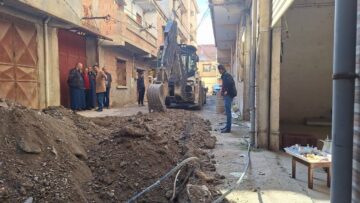 معاينة اشغال مشاريع في الصرف الصحي بالكاليتوس