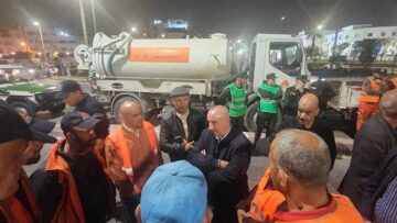 انزلاق أرضي بحي الحميز وتدخلات لإعادة الوضع إلى حاله 