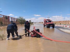 النعامة: عدة تدخلات للحماية المدنية أثناء التقلبات الجوية
