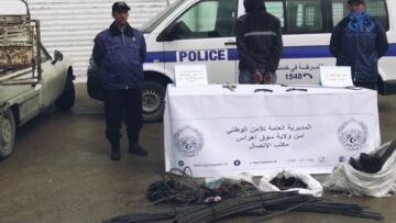 سوق أهراس: حجز 10 قناطير من الكوابل النحاسية الخاصة بشبكة الإنترنيت والسكة الحديدية