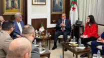 صورة معبرة عن رزيق يستقبل وفدا عن الشركة العالمية الأمريكية “سكيتشرز”