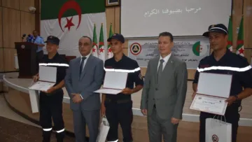 تخرج الدفعة الثالثة من الغطاسين المحترفين من المدرسة الوطنية للتكوين في الإسعاف البحري للحماية المدنية
