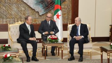 رئيس الجمهورية يستقبل السيد بان كي مون, الأمين العام السابق لمنظمة الأمم المتحدة