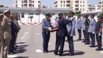 صورة معبرة عن اللواء بخوش يشرف على حفل التخرج المشترك لدفعتي ضباط الفرق و أعوان الرقابة للجمارك بباتنة