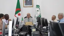 صورة معبرة عن السلطة الوطنية المستقلة للانتخابات: اجتماع حول حصيلة سير عملية اقتراع الجالية الوطنية بالخارج والمكاتب المتنقلة بالجنوب
